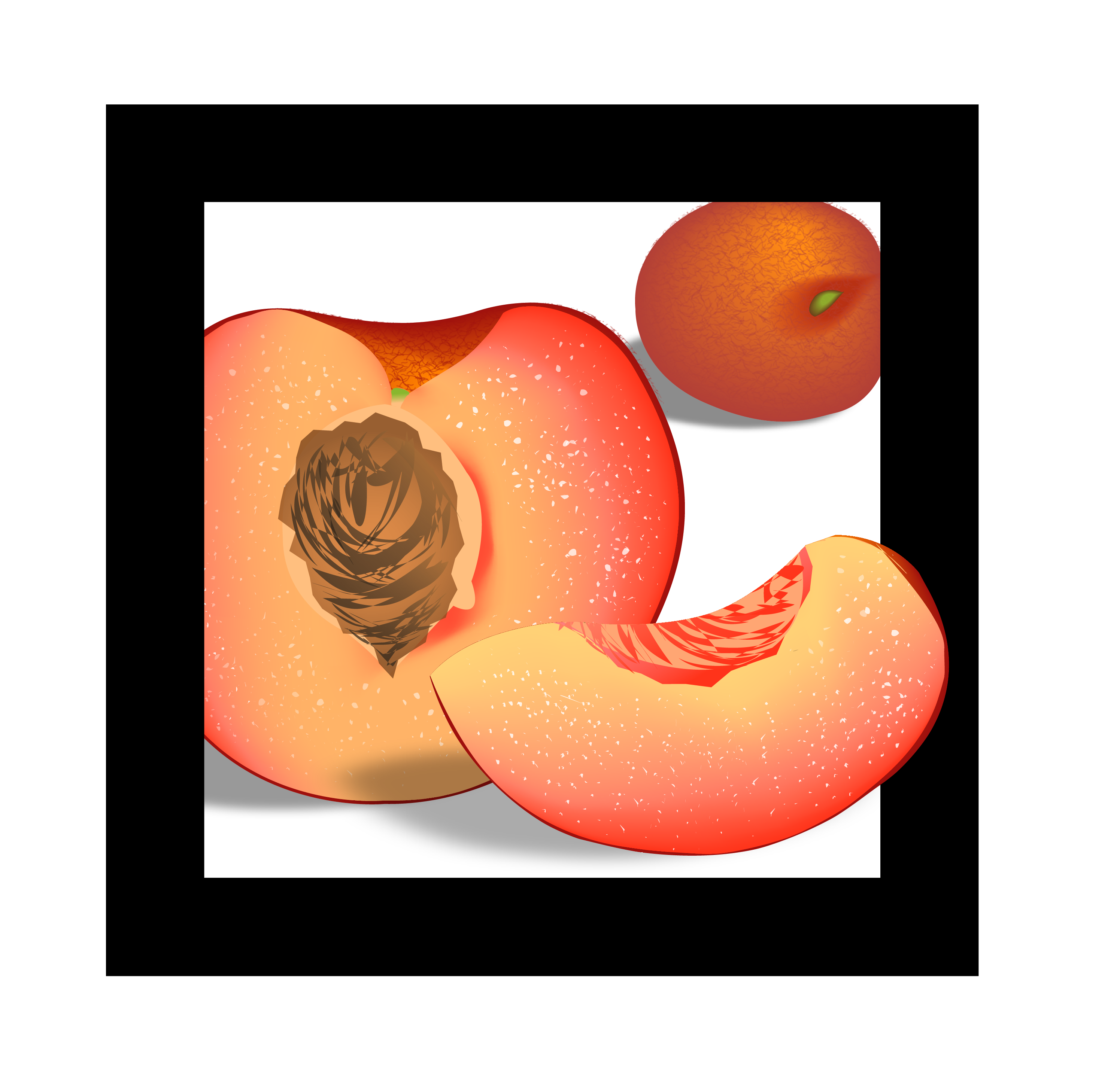 organic object - peaches