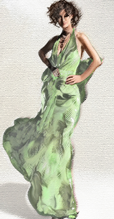 fashion model - green variant