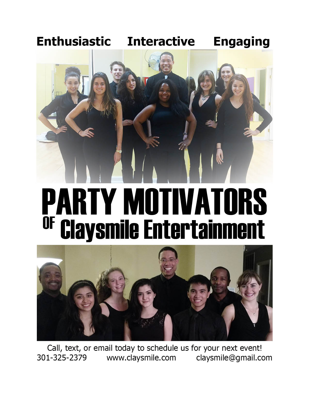 party motivators of claysmile - brochure cover - big group