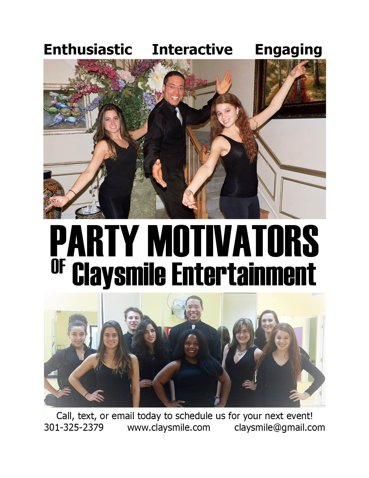 party motivators of claysmile - brochure cover - zuzu