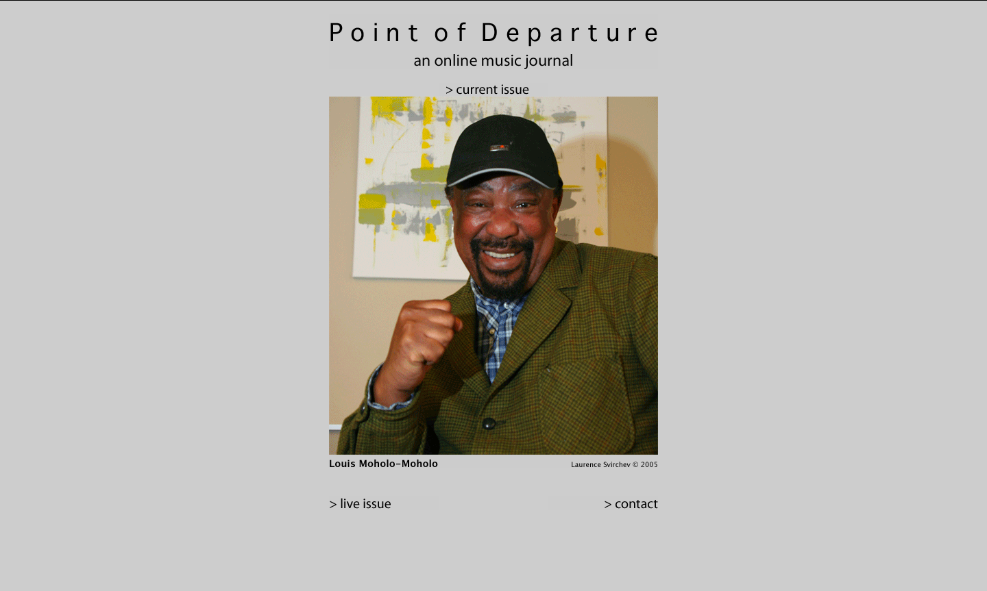 point of departure - cover - 1